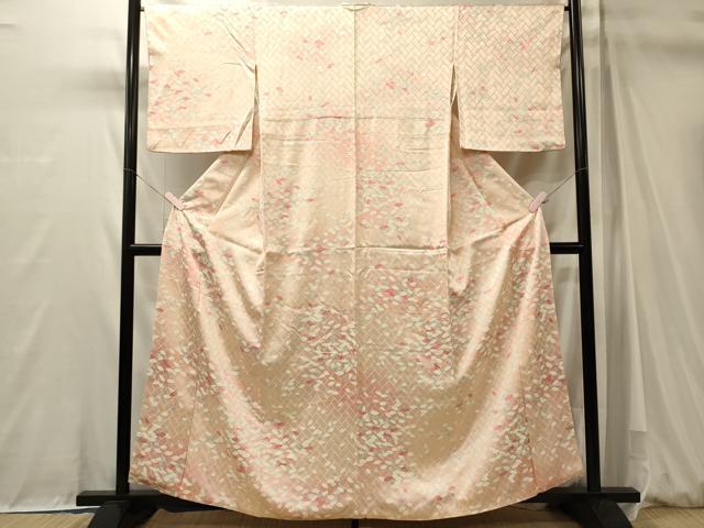 平和屋着物■上質な小紋　草葉文　暈し染め　やまと誂製　正絹　逸品　CABM0972oy