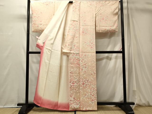 平和屋着物■上質な小紋　草葉文　暈し染め　やまと誂製　正絹　逸品　CABM0972oy