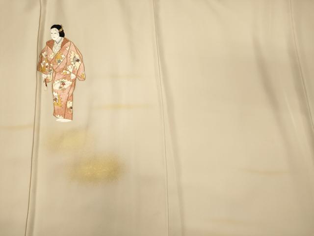 平和屋着物■訪問着　刺繍　人物文　金彩　正絹　逸品　CABM0975oy