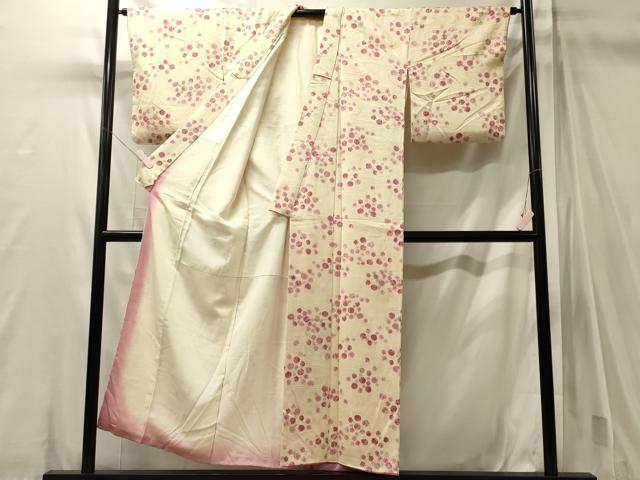 平和屋着物■上質な小紋　流水舞花文　正絹　逸品　CABM0978oy
