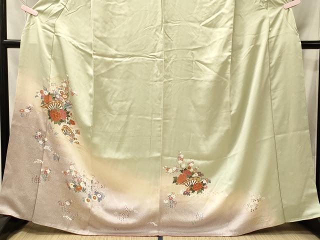 平和屋着物■訪問着　片輪車花文　暈し染め　金彩　正絹　逸品　CABM0982oy