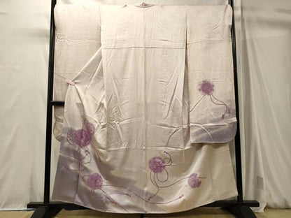 平和屋着物■中国三大刺繍　スワトウ刺繍　振袖　鏡裏花文　暈し染め　正絹　逸品　CABM0985oy
