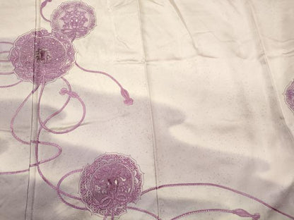平和屋着物■中国三大刺繍　スワトウ刺繍　振袖　鏡裏花文　暈し染め　正絹　逸品　CABM0985oy