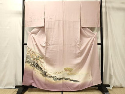 平和屋着物■豪華色留袖　寿光道長地紙重ね花文　暈し染め　金銀彩　正絹　逸品　CABM0989oy