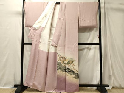 平和屋着物■豪華色留袖　寿光道長地紙重ね花文　暈し染め　金銀彩　正絹　逸品　CABM0989oy