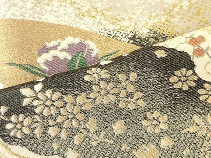 平和屋着物■豪華色留袖　寿光道長地紙重ね花文　暈し染め　金銀彩　正絹　逸品　CABM0989oy
