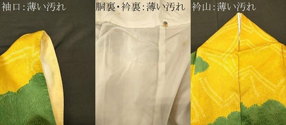 平和屋着物■上質な小紋　絞り　雲取り文　正絹　逸品　CABM0990oy