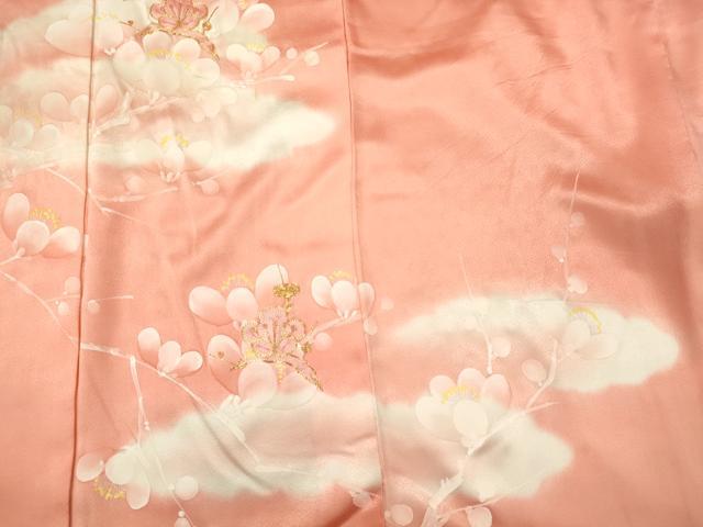 平和屋着物■訪問着　駒刺繍　手描き　枝梅文　暈し染め　正絹　逸品　CABM0991oy