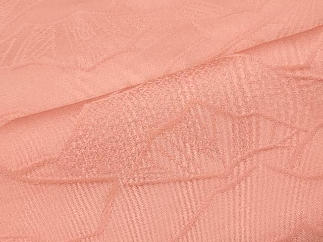 平和屋着物■上質な色無地　松地紋　紅梅色　正絹　逸品　未使用　CABM0996oy