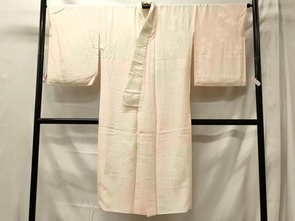 平和屋着物■長襦袢　袷　草花地紋　暈し染め　正絹　逸品　CABM1001oy