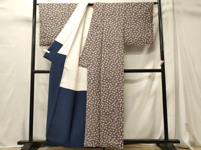 平和屋着物■上質な小紋　草花文　正絹　逸品　未使用　CABM1003oy