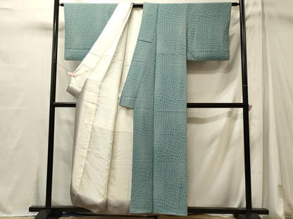 平和屋着物■上質な小紋　幾何学文　正絹　逸品　CABM1005oy