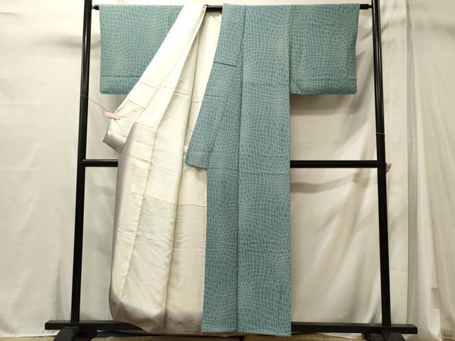 平和屋着物■上質な小紋　幾何学文　正絹　逸品　CABM1005oy