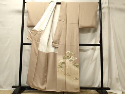 平和屋着物■豪華色留袖　駒刺繍　枝松文　暈し染め　金彩　正絹　逸品　CABM1026oy