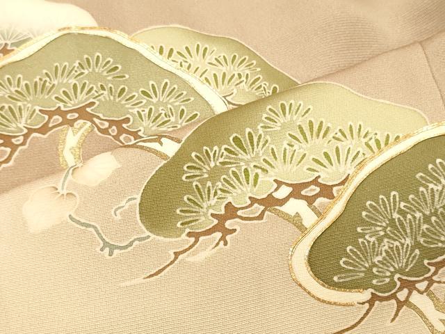 平和屋着物■豪華色留袖　駒刺繍　枝松文　暈し染め　金彩　正絹　逸品　CABM1026oy