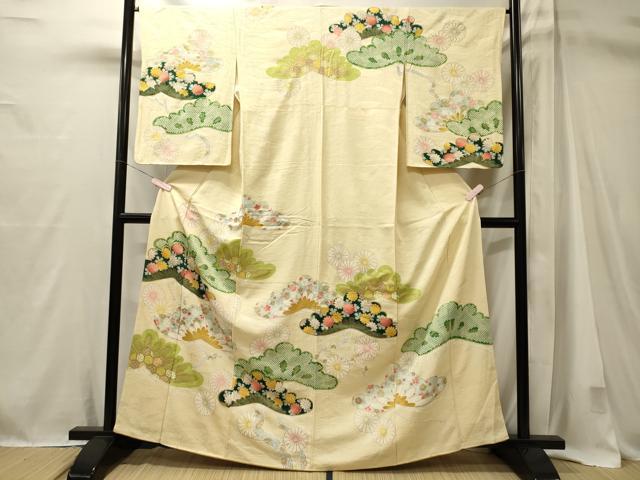 平和屋着物■訪問着　笠松花文　正絹　逸品　CABM1031oy