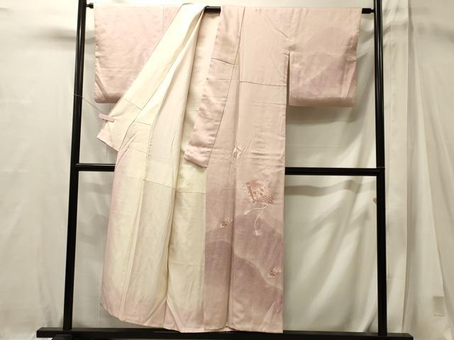 平和屋着物■訪問着　檜扇花文　暈し染め　正絹　逸品　CABM1033oy