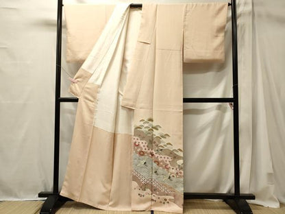 平和屋着物■豪華色留袖　道長飛鶴花松文　金彩　正絹　逸品　CABM1040oy