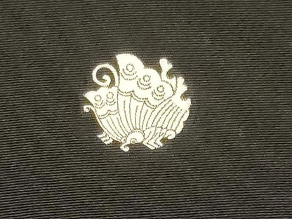平和屋着物■豪華黒留袖　群鶴花松文　金銀彩　正絹　逸品　CABM1042oy