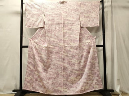 平和屋着物■上質な小紋　総絞り　霞文　正絹　逸品　CABM1043oy