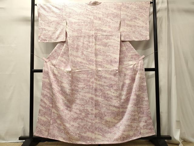 平和屋着物■上質な小紋　総絞り　霞文　正絹　逸品　CABM1043oy