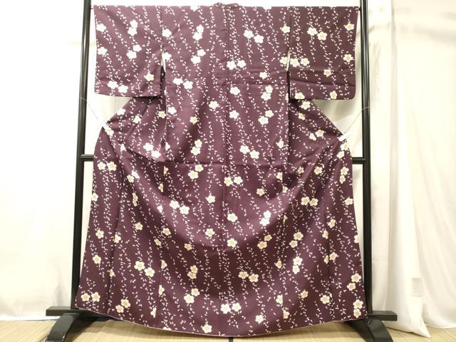 平和屋着物■小紋　舞桜　洗える着物　CABM1051oy