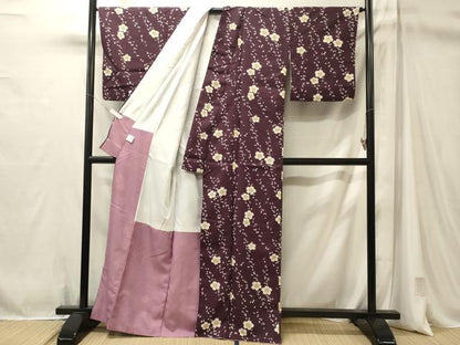 平和屋着物■小紋　舞桜　洗える着物　CABM1051oy