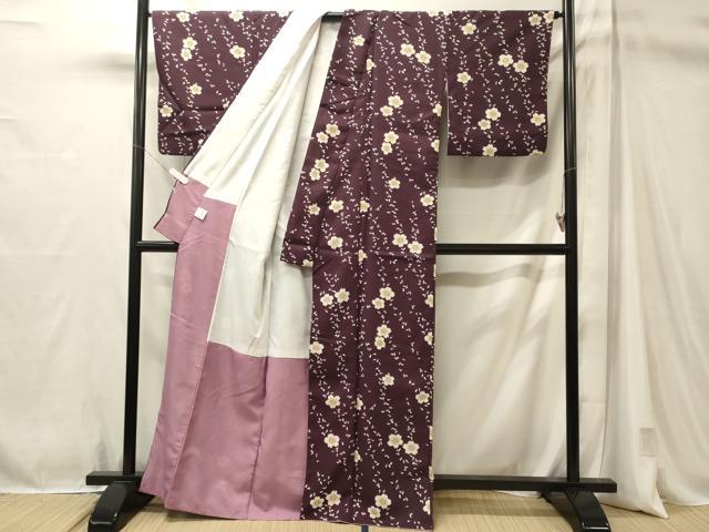 平和屋着物■小紋　舞桜　洗える着物　CABM1051oy