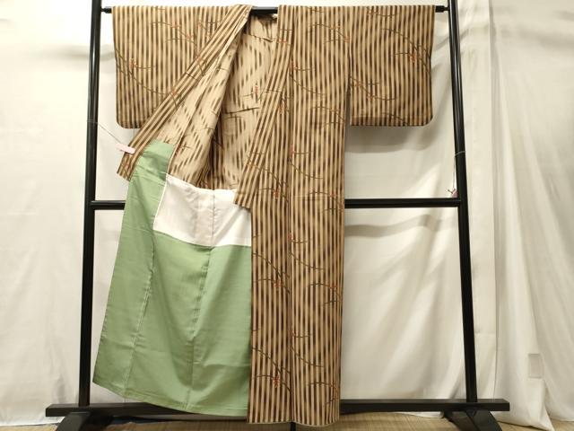 平和屋着物■小紋　草花間道　暈し染め　胴抜き仕立て　洗える着物　CABM1056oy