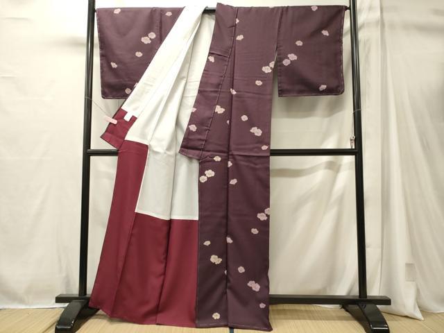 平和屋着物■小紋　舞花文　洗える着物　CABM1059oy