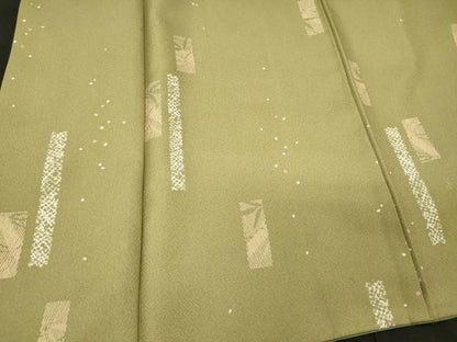 平和屋着物■上質な小紋　短冊枝葉文　正絹　逸品　CABM1060oy