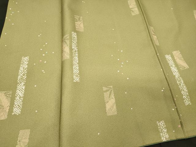 平和屋着物■上質な小紋　短冊枝葉文　正絹　逸品　CABM1060oy