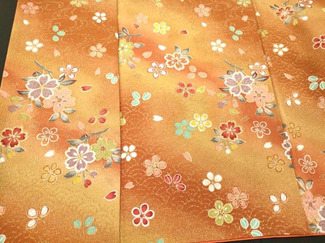 平和屋着物■小紋　舞花青海波　暈し染め　金彩　洗える着物　CABM1067oy