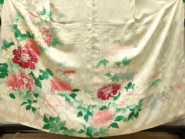 平和屋着物■豪華振袖　駒刺繍　草花文　暈し染め　金彩　正絹　逸品　CABM1072oy
