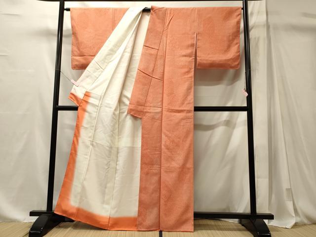 平和屋着物■江戸小紋　幾何学花唐草文　正絹　逸品　未使用　CABM1088oy