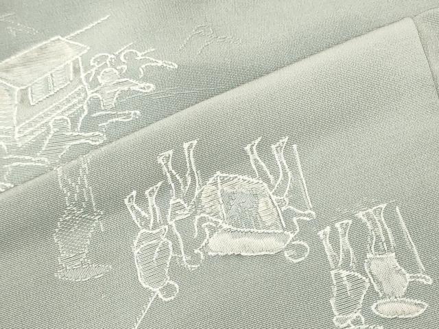 平和屋着物■上質な小紋　人物文　正絹　逸品　CABM1094oy