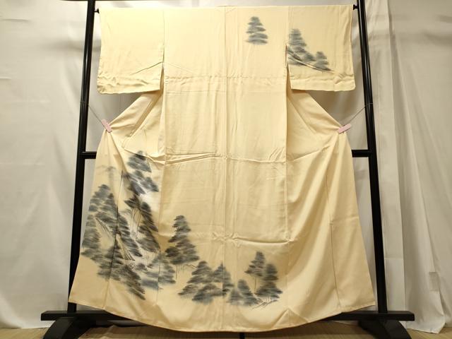 平和屋着物■訪問着　手描き　草木文　正絹　逸品　未使用　CABM1098oy