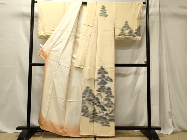 平和屋着物■訪問着　手描き　草木文　正絹　逸品　未使用　CABM1098oy