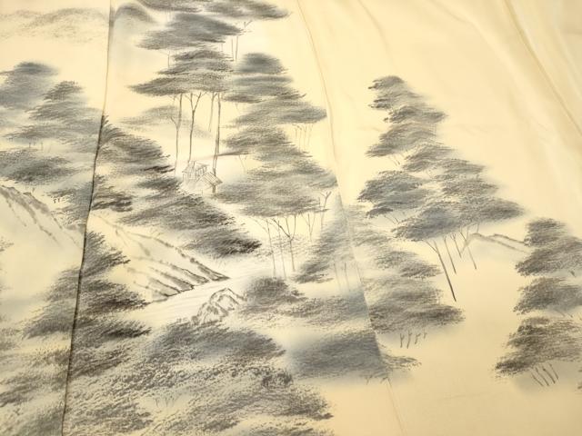 平和屋着物■訪問着　手描き　草木文　正絹　逸品　未使用　CABM1098oy