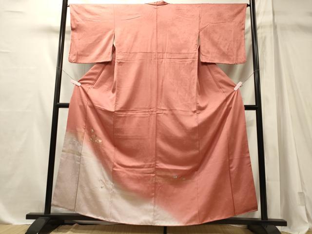 平和屋着物■訪問着　刺繍　舞葉松葉文　暈し染め　金彩　正絹　逸品　CABM1099oy