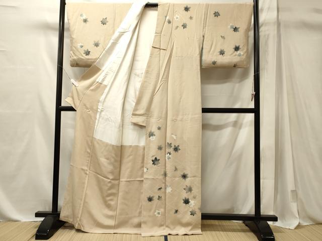 平和屋着物■訪問着　舞葉文　正絹　逸品　CABM1100oy