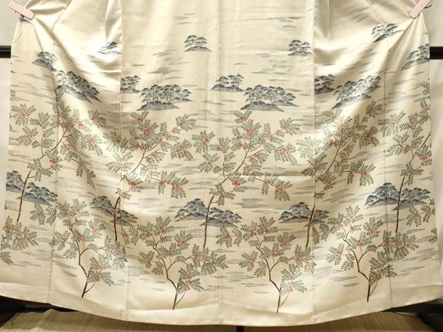 平和屋着物■訪問着　南天文　正絹　逸品　CABM1105oy