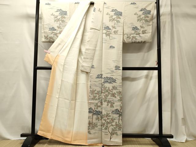 平和屋着物■訪問着　南天文　正絹　逸品　CABM1105oy