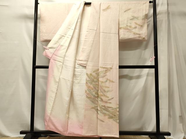 平和屋着物■訪問着　孔雀羽文　暈し染め　金銀彩　正絹　逸品　CABM1106oy