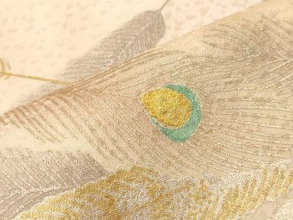平和屋着物■訪問着　孔雀羽文　暈し染め　金銀彩　正絹　逸品　CABM1106oy