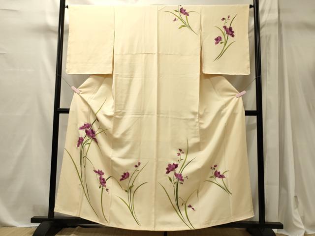 平和屋着物■訪問着　刺繍　草花文　金彩　正絹　逸品　CABM1112oy