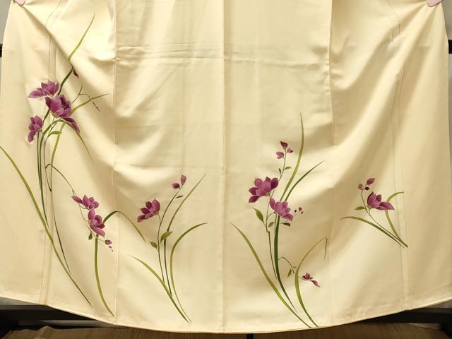 平和屋着物■訪問着　刺繍　草花文　金彩　正絹　逸品　CABM1112oy