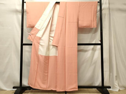 平和屋着物■上質な色無地　一斤染色　正絹　逸品　未使用　CABM1115oy