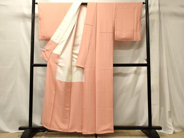 平和屋着物■上質な色無地　一斤染色　正絹　逸品　未使用　CABM1115oy