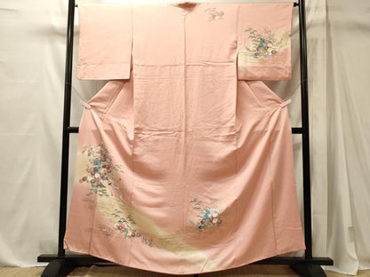 平和屋着物■訪問着　几帳流水花文　暈し染め　金彩　正絹　逸品　CABM1121oy